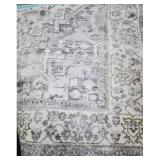 UKISS Washable Area Rugs 8'x10' Ultra-Soft Faux Silk Vintage Rug, Large Low-Pile Rugs for Living Room Non-Slip & Non-Shedding Large Carpets for Home/Office Decor Blue