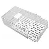 Fridge Drawer Organizer, Refrigerator Storage Box Holder with Draining Plate Fruit Storage Container Preservation Box(Large + drain board)