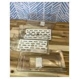 Fridge Drawer Organizer, Refrigerator Storage Box Holder with Draining Plate Fruit Storage Container Preservation Box(Large + drain board)