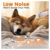 Dog Grooming Vacuum, Dog Grooming Kit with Pet Clippers, 12,000Pa Pet Hair Vacuum for Dogs, Low Noise Home Cleaning Tool in 1, PG10