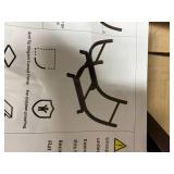 Firewood Rack - 25 inch Outdoor Indoor Metal Firewood Holder With Thickened Trapezoid Base-Double Coated Waterproof Rustproof Fireplace Firewood Stand, Black