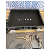 Victrola Journey Bluetooth Portable Suitcase Record Player with Built-in Speakers, 3 Speed Vinyl Record Player, RCA Out, Headphone Jack (Black)