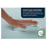 Serta ThermaGel Cooling, Pressure-Relieving Memory Foam Mattress Topper, 2 Inch, Queen,Blue