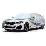 KEYOOG 6-layer Full Car Cover Is All-weather Waterproof, Universal In All Seasons, Snow Prevention, Rainproof, Acid Rainproof, Sunscreen, Ultraviolet-proof, Universally Applicable To Sedan (188'-198')