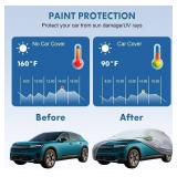 KEYOOG 6-layer Full Car Cover Is All-weather Waterproof, Universal In All Seasons, Snow Prevention, Rainproof, Acid Rainproof, Sunscreen, Ultraviolet-proof, Universally Applicable To Sedan (188'-198')