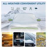 KEYOOG 6-layer Full Car Cover Is All-weather Waterproof, Universal In All Seasons, Snow Prevention, Rainproof, Acid Rainproof, Sunscreen, Ultraviolet-proof, Universally Applicable To Sedan (188'-198')