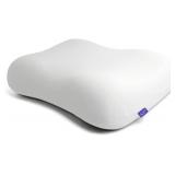 C CUSHION LAB Deep Sleep Pillow, Patented Ergonomic Contour Design for Side & Back Sleepers, Orthopedic Cervical Shape Gently Cradles Head & Provides Neck Support & Shoulder Pain Relief - Calm Grey