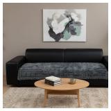 Pet Couch Cover Washable Fuzzy Sofa Slipcovers, Geometric Non-Slip Couch Covers Pet Friendly Dog Mat Sofa Couch Protector (Dark Grey, 27.6' x 59.1')