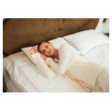 Luxury Hypoallergenic Sleeping Bed Pillows - Soft and Supportive - Premium Down Alternative Fill - Ideal for Side, Back, and Stomach Sleepers Queen Size Set of 4