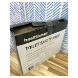 HealthSmart Adjustable Toilet Safety Rails for Seniors, Medical Grade - HandicapToilet Safety Frames for Disabled, Non-Slip Padded, 300lb Capacity Commode Chair with Arms, Toilet Helper for Elderly