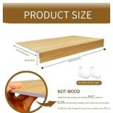 Wire Shelf Cover,KHASIM Wire Rack Covers for Pantry,PVC Wood-Look Faux Wood Shelf Liners,24x12 Inch,0.24 inch Thick for Home and Kitchen Organization