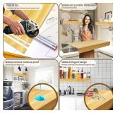 Wire Shelf Cover,KHASIM Wire Rack Covers for Pantry,PVC Wood-Look Faux Wood Shelf Liners,24x12 Inch,0.24 inch Thick for Home and Kitchen Organization