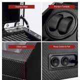 Watch Winder for Automatic Watches,Ultra Quiet Motor,4 Automatic Watches and 6 Extra Watch Storage Spaces, PU Leather Crocodile Styling