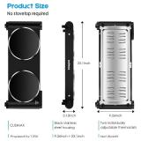 Cusimax Electric Stove, 1800W Infrared Hot Plate, 7 Inch Ceramic Glass Portable Double Burner Cooktop for Dorm Office Home Camp, Compatible w/All Cookware, Heat-up In Seconds-Upgraded Version