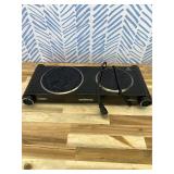 Cusimax Electric Stove, 1800W Infrared Hot Plate, 7 Inch Ceramic Glass Portable Double Burner Cooktop for Dorm Office Home Camp, Compatible w/All Cookware, Heat-up In Seconds-Upgraded Version