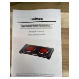 Cusimax Electric Stove, 1800W Infrared Hot Plate, 7 Inch Ceramic Glass Portable Double Burner Cooktop for Dorm Office Home Camp, Compatible w/All Cookware, Heat-up In Seconds-Upgraded Version