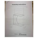 Tribesigns C-Shaped End Table for Couch, Sofa Side Table, C Table for Small Space, Living Room, Bedroom (1, Beige)