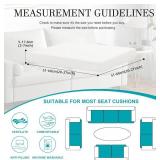 14Pcs Stretch Patio Cushion Covers,Outdoor Couch Covers Replacement,Outdoor Couch & Sofa Slipcovers,for Patio Furniture Cushion Covers,Washable Reusable Furniture Protector (Jade White,Cover Only)