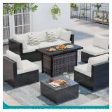 14Pcs Stretch Patio Cushion Covers,Outdoor Couch Covers Replacement,Outdoor Couch & Sofa Slipcovers,for Patio Furniture Cushion Covers,Washable Reusable Furniture Protector (Jade White,Cover Only)