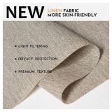 Persilux Light Filtering Roller Shades for Windows,Cordless,Linen Fabric,Roller Blinds,Thermal Insulated Fabric UV Protection Shades for Home,Office,Bedroom,door,Light Filtering-light brown,Custom Now