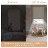 Persilux Light Filtering Roller Shades for Windows,Cordless,Linen Fabric,Roller Blinds,Thermal Insulated Fabric UV Protection Shades for Home,Office,Bedroom,door,Light Filtering-light brown,Custom Now