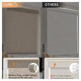 Persilux Light Filtering Roller Shades for Windows,Cordless,Linen Fabric,Roller Blinds,Thermal Insulated Fabric UV Protection Shades for Home,Office,Bedroom,door,Light Filtering-light brown,Custom Now