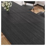 LACHEERY Matte Black Wood Grain Contact Paper 160 x 36 Inch Extra Wide Peel and Stick Wallpaper Dark Wood Contact Paper for Countertops Waterproof Self Adhesive Kitchen Countertop Counter Vinyl Wrap