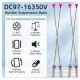 WA54R7200AW/US WA54R7600AC/US WA54R7200AV/US Suspension Rods for Samsung Washer WA54R7600AW/US WA54R7600AV/US, DC97-16350V 27.6in Assembly Damper 4pack