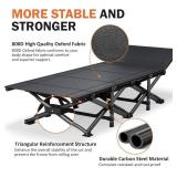 ATORPOK Camping Cot for Adults with Cushion Comfortable, Portable Folding Bed for Sleeping Supports 450 lbs (Gray)