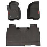 Retails for $188! BaseLayer Floor Mats for Chevy Silverado/GMC Sierra 1500 (2019-2025), 2500/3500 HD (2020-2025) Crew Cab Only Made in USA Premium All-Weather Mats Front & Rear (Red Logo) with Vehicle