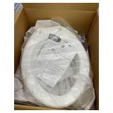 Carex Health Brands Hinged Elongated Toilet Seat Riser, Adds 3.5 Inches of Height to Toilet, 300 Pound Weight Capacity, Raised Toilet Seat, White (FGB32100 0000)