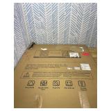 Cumbor 34' Extra Tall Baby Gate for Stairs, Wall-Mounted (Drill Required), Expandable 31.6-48' No Bottom Bar Dog Gate Indoor for Larger Pets, Large Walk Thru Door for Easy Access (White)