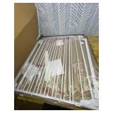 Cumbor 34' Extra Tall Baby Gate for Stairs, Wall-Mounted (Drill Required), Expandable 31.6-48' No Bottom Bar Dog Gate Indoor for Larger Pets, Large Walk Thru Door for Easy Access (White)