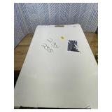 Cumbor 34' Extra Tall Baby Gate for Stairs, Wall-Mounted (Drill Required), Expandable 31.6-48' No Bottom Bar Dog Gate Indoor for Larger Pets, Large Walk Thru Door for Easy Access (White)