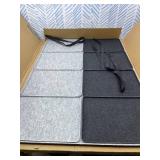 LAVIEVERT Jigsaw Puzzle Board with 6 Sorting Trays, Lightweight & Portable Felt Mat for Adults, Puzzle Storage Saver Holder with Non-Slip Surface for Up to 1000 Pieces - Gray