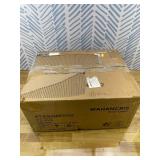 Set of 2 Farmhouse Nightstand with Charging Station, White Bedside Table with USB&Type-C Ports and Outlets, End Table with Storage, Night Stand for Bedroom, White and Rustic Brown