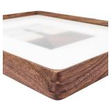 Natural 18x18 Picture Frame Wood with 16x16 Mat,Square Wall Photo Frames 18x18 Made of Solid Walnut Wood for Gallery Wall Hanging