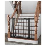 Cumbor 29.7-40.6' Baby Gate for Stairs, Baby Essential Safety Gate, Mom's Choice Awards Winner-Dog Gate for Doorways, Pressure Mounted Auto-Close Pet Gates for Dogs Indoor, Durable Child Gate, Black