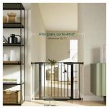 Cumbor 29.7-40.6' Baby Gate for Stairs, Baby Essential Safety Gate, Mom's Choice Awards Winner-Dog Gate for Doorways, Pressure Mounted Auto-Close Pet Gates for Dogs Indoor, Durable Child Gate, Black