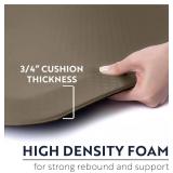 KANGAROO Thick Ergonomic Anti Fatigue Mats for Kitchen Floor, 39x20, Cushioned Standing Office Desk Mat, Waterproof Scratch Resistant Topside, Supportive All Day Comfort Padded Foam Rugs, Beige