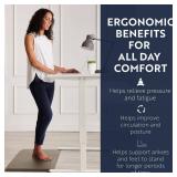 KANGAROO Thick Ergonomic Anti Fatigue Mats for Kitchen Floor, 39x20, Cushioned Standing Office Desk Mat, Waterproof Scratch Resistant Topside, Supportive All Day Comfort Padded Foam Rugs, Beige