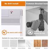 Persilux No Tools No Drill Blackout Cellular Shades for Windows Cordless Top Down Bottom Up Honeycomb Blinds,Easy to Install Cellular Blinds for Indoor Windows, White, 42' W x 64' H