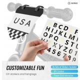 SEREED Toddler Balance Bike 2 Year Old, No Pedal Kids Bicycle Toys for 2-5 Years Old, Tool-Free Adjustment, Customize Plate with Stickers, Gift for 2-3 Boys Girls (Black)