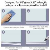 POZIA Shower Door Bottom Seal Frameless Glass Shower Door Seal Strip Clear Vinyl Durable Stop Shower Leaks and Create a Water Barrier Ultra Clear (1PACK-3/8in)