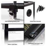Retails for $200! REPTIZOO 45 Gallon Glass Reptile Terrarium 24' x 18' x 24' Knock-Down Reptile Tank with Double Hinge Door and Top Screen Ventilation Easy Assembly Terrarium