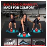 Retails for $104! Large Exercise Mat for Home Workout,12 x6 /10'x6'/9'x6'/8'x6'/7'x5'/6'x4' (7mm) Extra Thick Workout Mat, High-Density Gym Mat for Cardio, Jump Rope, MMA, Weights (Shoe-Friendly)