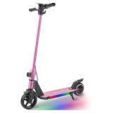 Retails for $150! Electric Scooter for Kids Ages 6-12, 150W Motor, 4/7/11 Mph, 60 mins Ride Time, Adjustable Speed, LED Display, Colorful Lights, Electronic Brake, Foldable Kids Electric Scooter