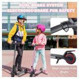 Retails for $150! Electric Scooter for Kids Ages 6-12, 150W Motor, 4/7/11 Mph, 60 mins Ride Time, Adjustable Speed, LED Display, Colorful Lights, Electronic Brake, Foldable Kids Electric Scooter