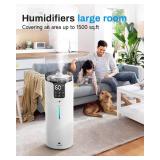 Retails for $140! Humidifier Large Room, 4.2 Gal/16L Large Humidifier for 1500 sq.ft, 360 Nozzles Cool Mist Ultrasonic, Top Fill Tower Humidifiers for Bedroom Office Plant wholehouse with Extension Tu