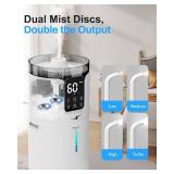 Retails for $140! Humidifier Large Room, 4.2 Gal/16L Large Humidifier for 1500 sq.ft, 360 Nozzles Cool Mist Ultrasonic, Top Fill Tower Humidifiers for Bedroom Office Plant wholehouse with Extension Tu